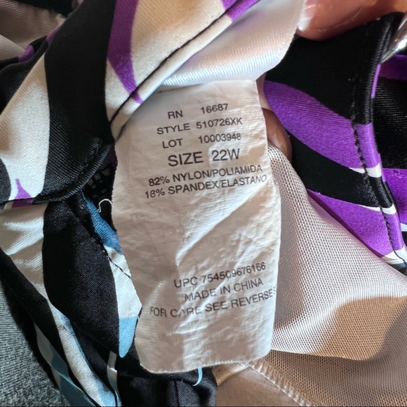 Upstream Floral Tankini top size 22W - Picture 5 of 5